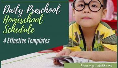 Daily Preschool Hoomeschool Schedule - 4 Effective Templates