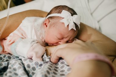 newborn baby breastfeeding