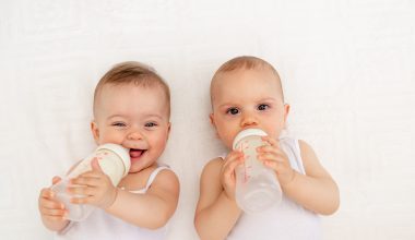 twin drinking milk